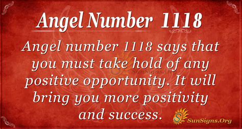 1118 Angel Number