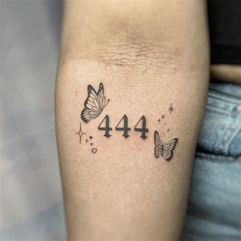 444 butterfly Tattoo