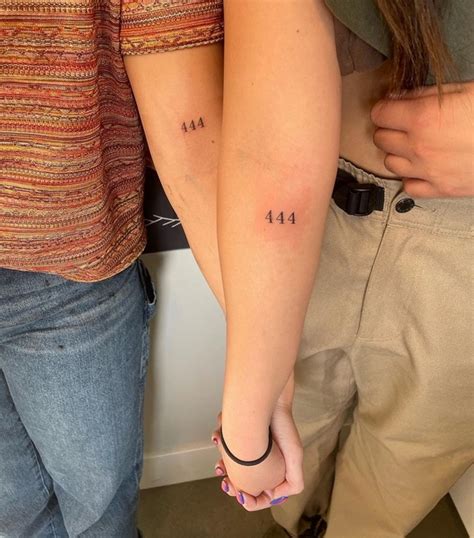 444 couple’s tattoos