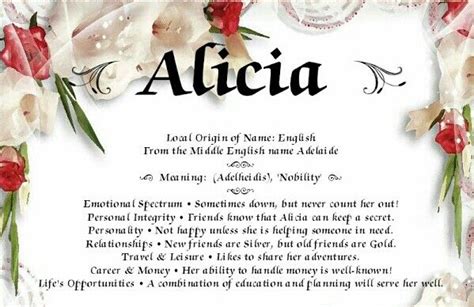 Alicia Name Meaning