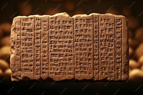 Ancient tablet with inscribed laws
