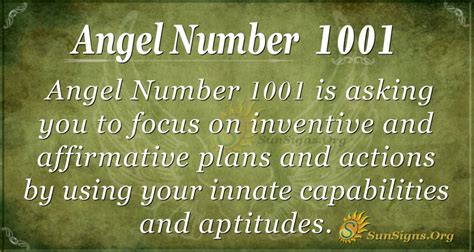 Angel Number 1001 Meaning