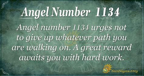Angel Number 1134 Meaning