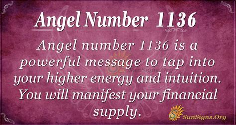 Angel Number 1136