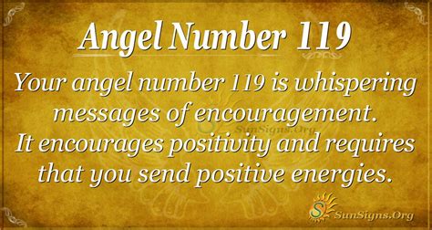 Angel Number 119 Meaning