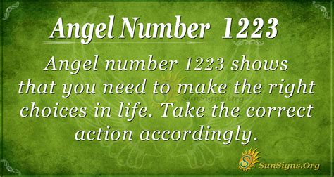Angel Number 1223 Meaning