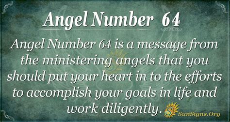 Angel Number 64 Meaning