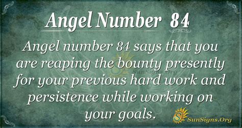 Angel Number 84 Meaning