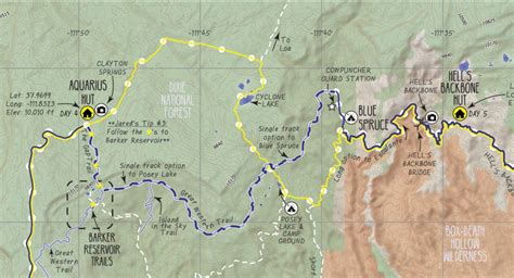 Aquarius Trail Map