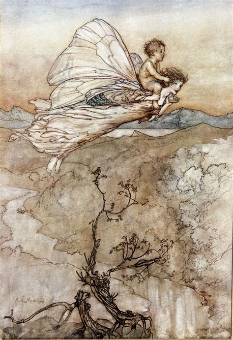 Arthur Rackham Titania awakens