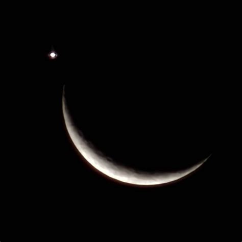Crescent moon and venus