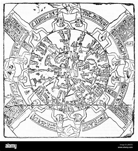 Dendera Zodiac Drawing