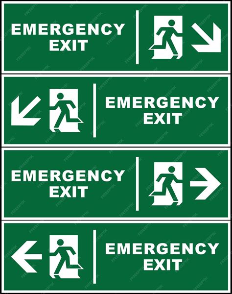 Emergency Exit Route Sign