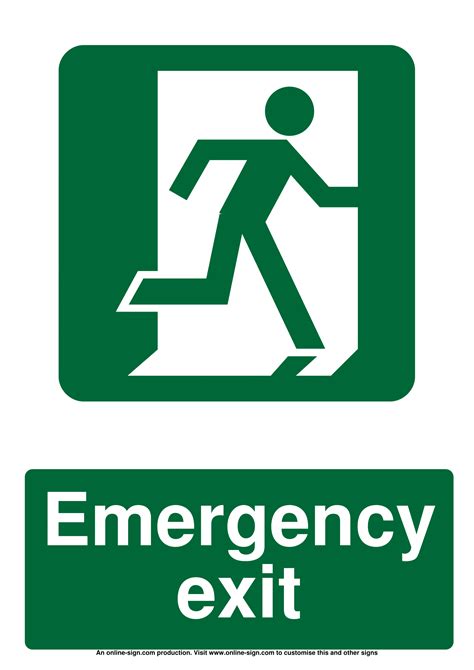 Emergency Exit Sign