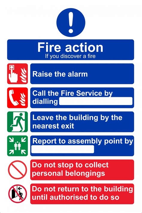 Fire Action Sign