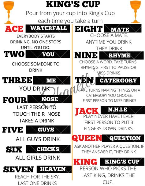 King's Cup Rules