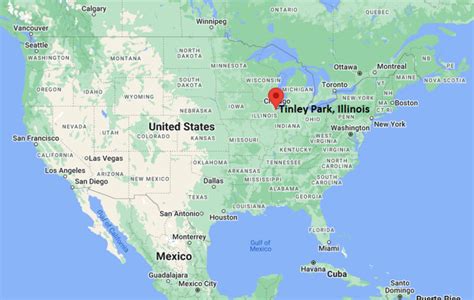 Location of Tinley Park, Illinois