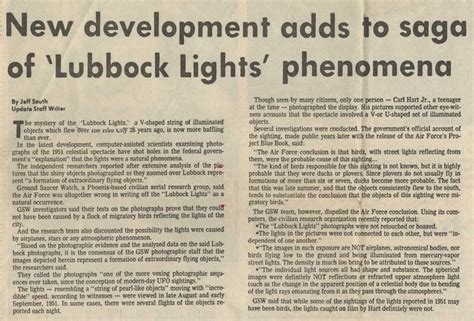 Lubbock Lights Article