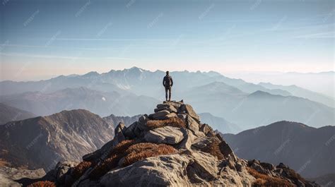 Man on a mountain looking at a UFO