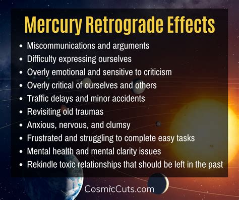 Mercury Retrograde Infographic