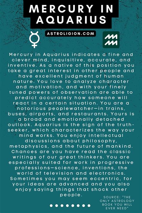 Mercury in Aquarius