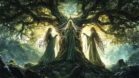 Mimer and Balder Consulting the Norns