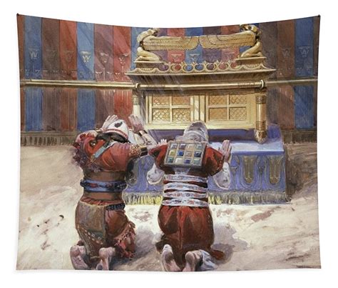 Moses and Joshua bowing before the Ark