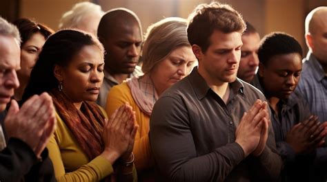People praying in a church