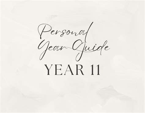 Personal Year 11