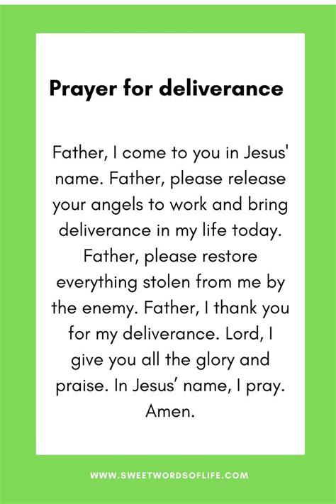 Prayer and Deliverance