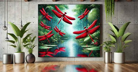 Red Dragonfly Art