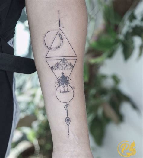 Sacred Geometry Sagittarius Tattoo