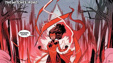 Scarlet Witch Unleashing Power on the Witches' Road