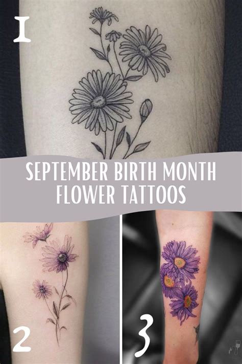 September Birth Flower Tattoo