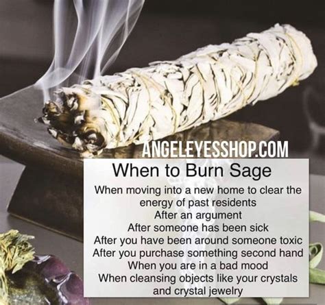 Smoke cleansing with sage