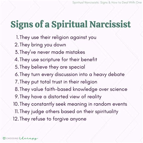 Spiritual Narcissist Signs