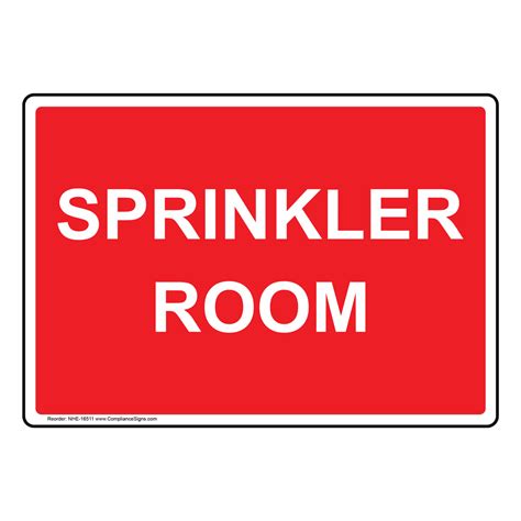 Sprinkler Room Sign