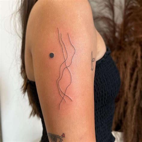 Stick and Poke Sun Sagittarius Tattoo