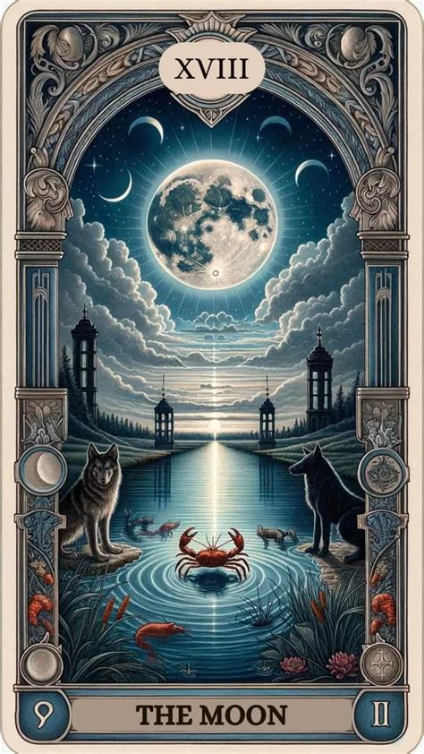 The Moon Tarot Card