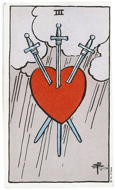 Three of Swords Tarot Card