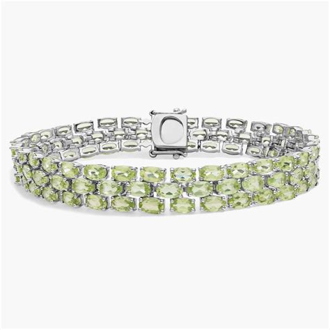 Trio Oval Peridot Bracelet