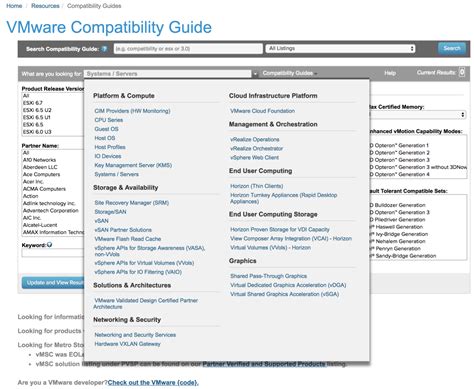 VMware Compatibility Guide