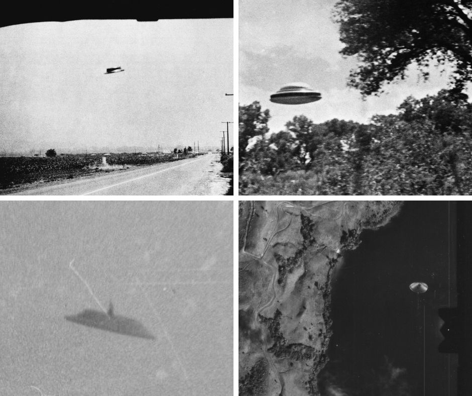 Four pictures of classic ufos