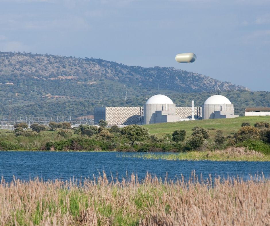 UAP flying over nuclear facility.