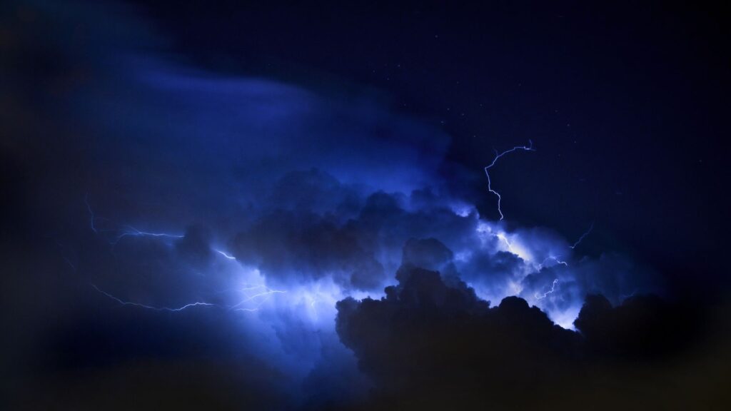 storm clouds, lightning