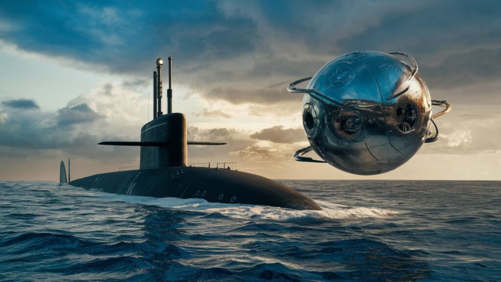 A submarine and a ufo. Navigating Uncharted Waters.