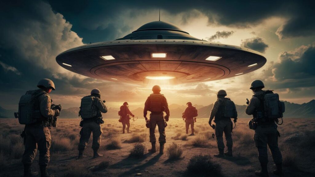 UFO and Soldiers